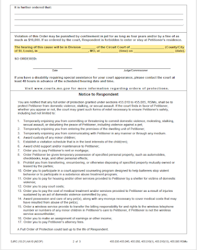 Example of where to find court date